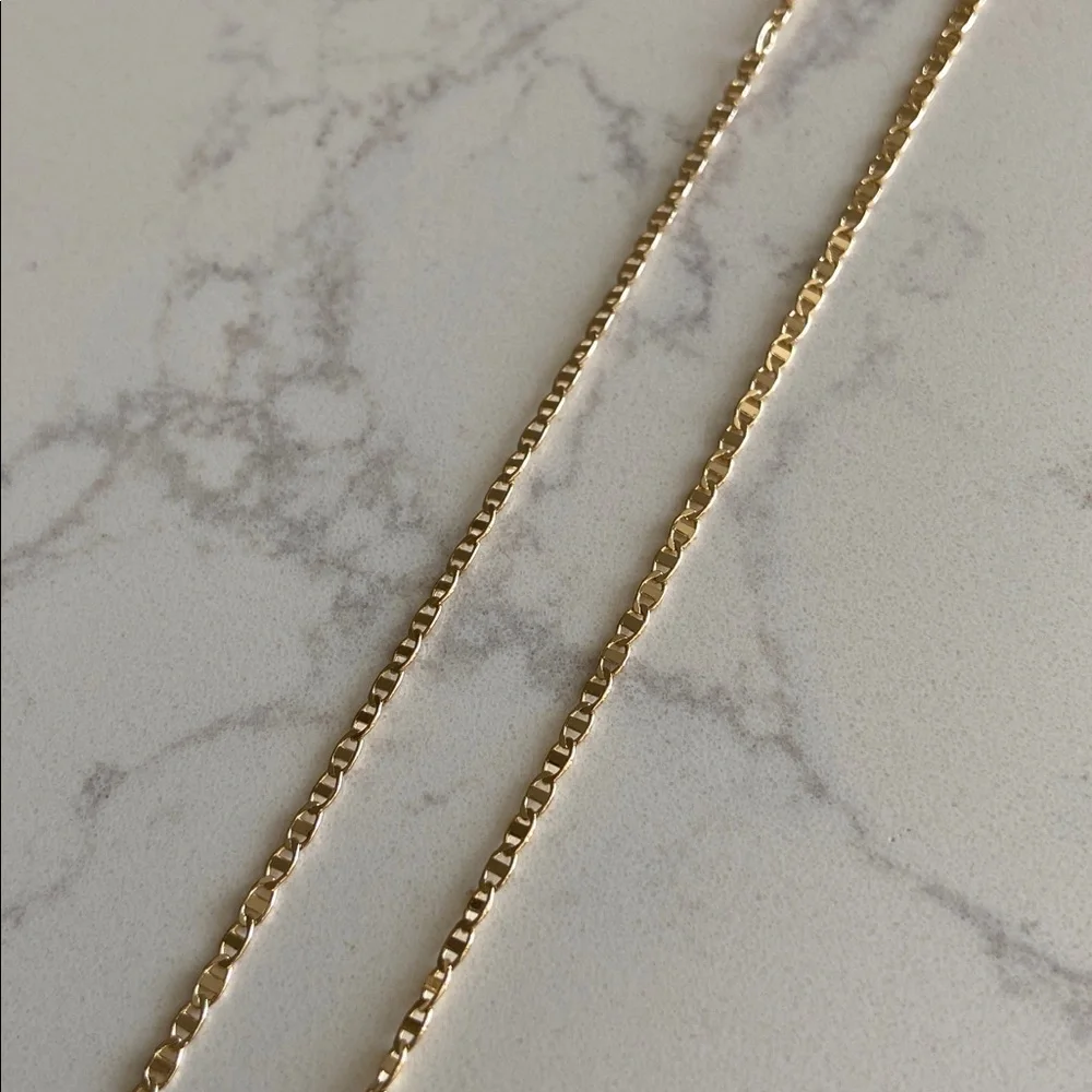 Pretty Bird โข Yellow Gold Plated Flat Mini Mariner Chain - Picture 6 of 10